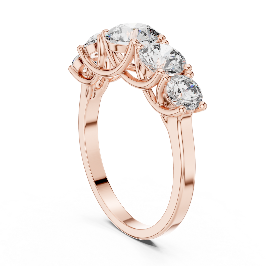 ALR-70 - Fashion Round Ring - White Gold