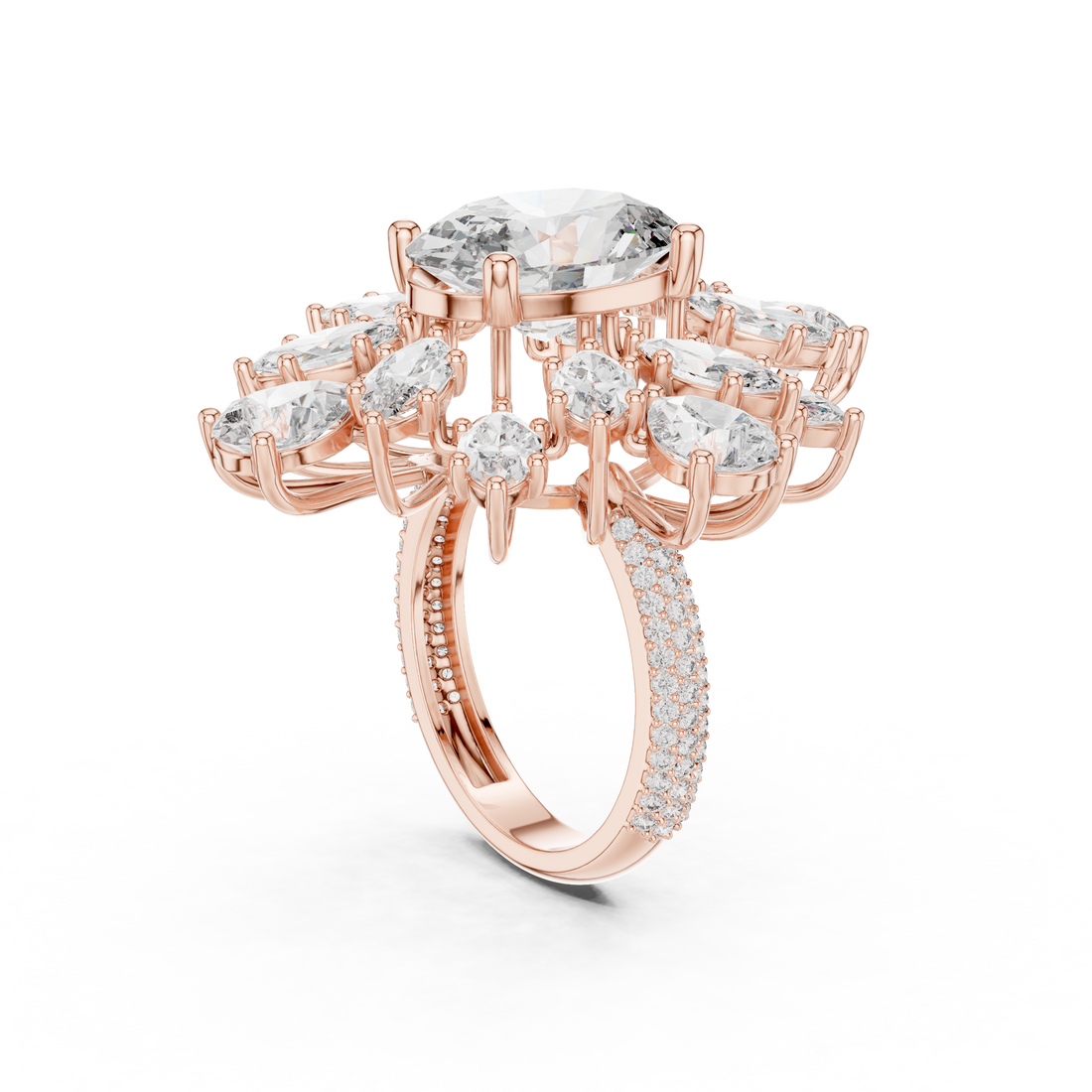 9#10030L_36 - Fashion Oval Ring - White Gold