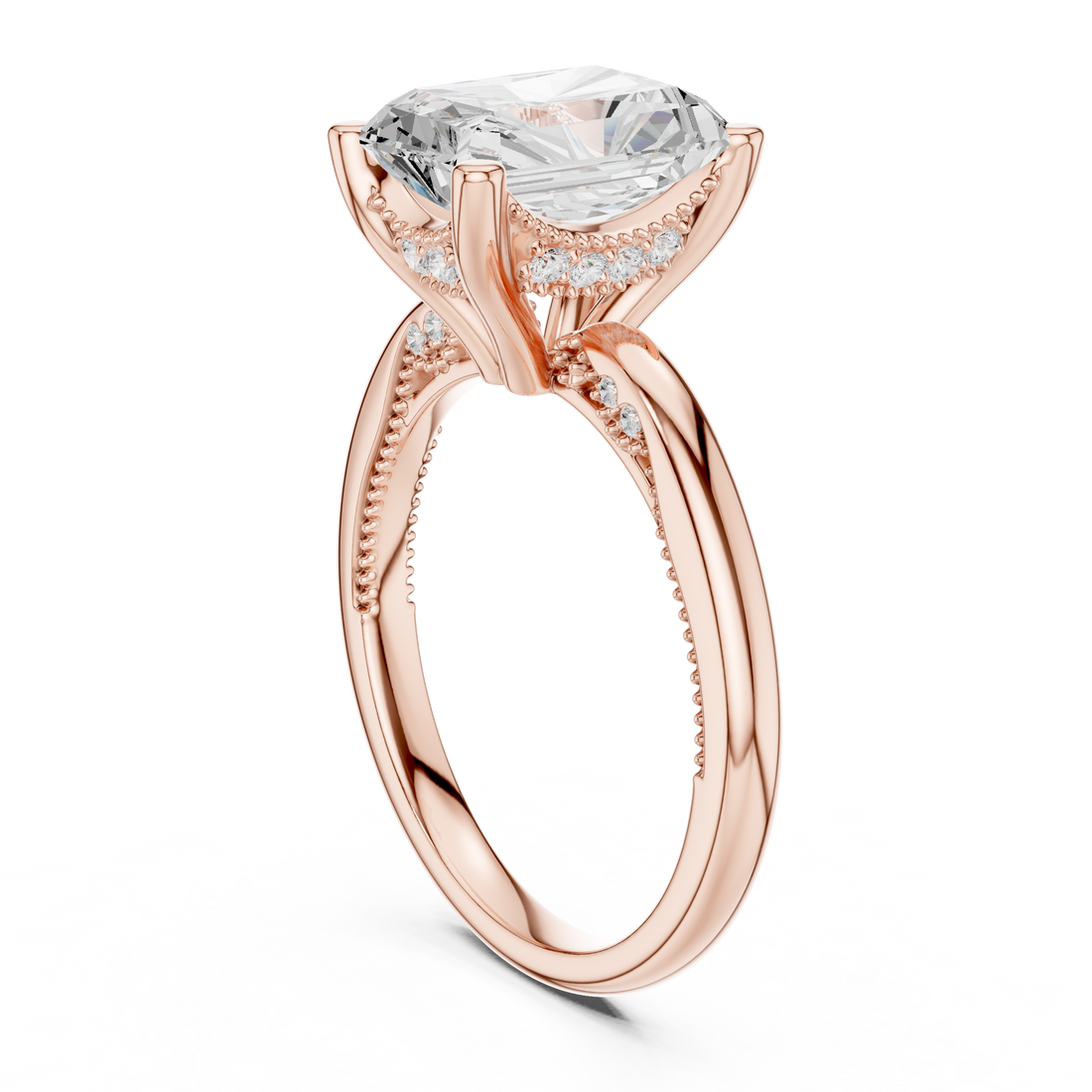 DDLR-175 - RA - Solitaire Radiant Ring - White Gold