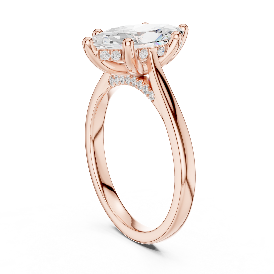 DDLR-985 - Solitaire Marquise Ring - White Gold