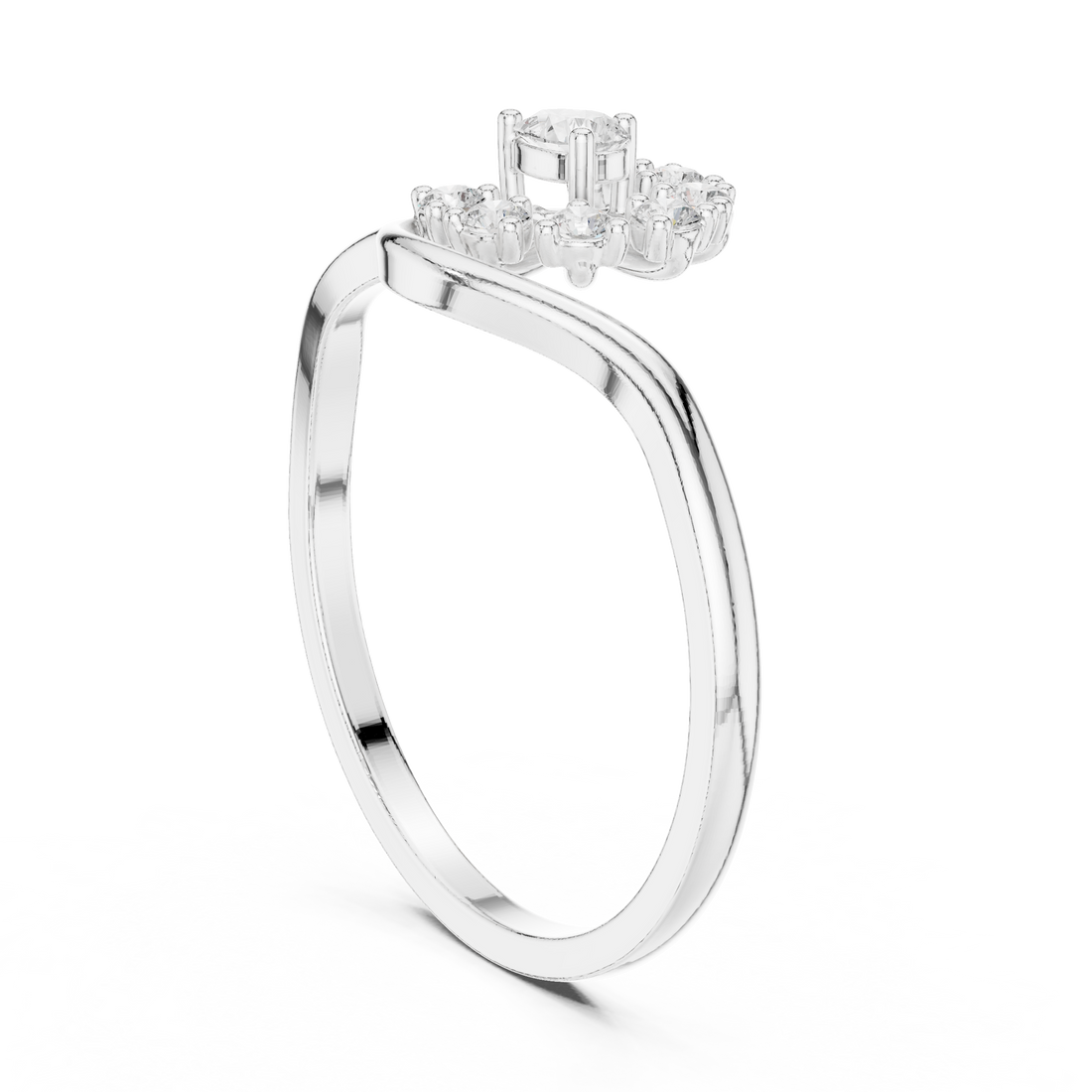 Fashion Ring - Pear | HLR-231 - White Gold