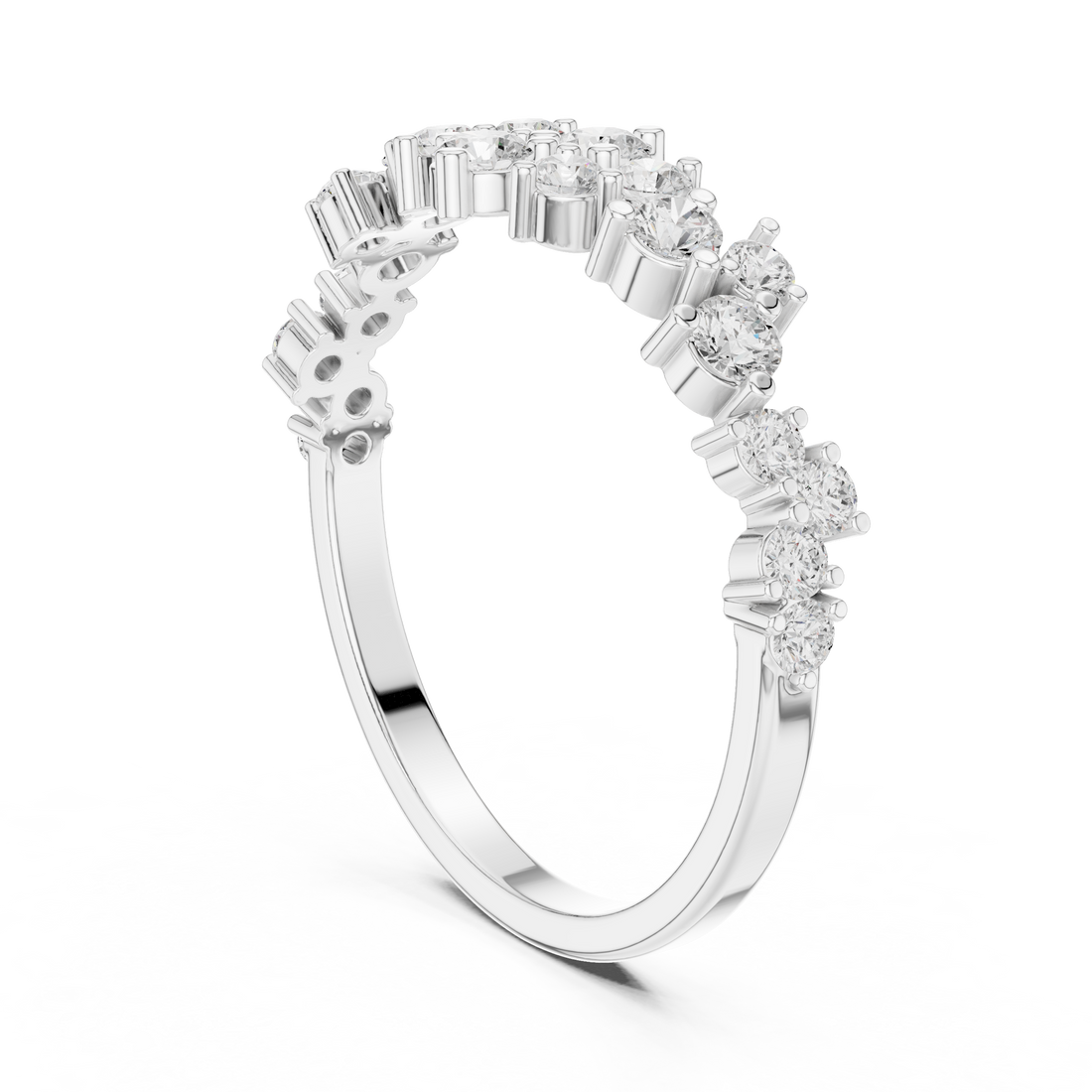 DDLR-380 - Fashion Round Ring - White Gold