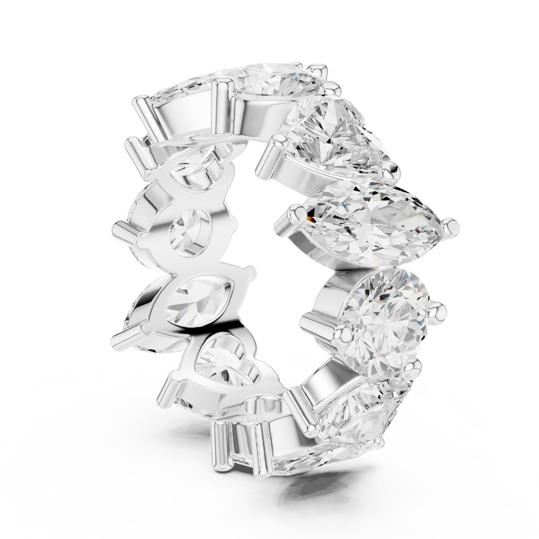 DDLR-420 - Eternity Mixed Ring - White Gold