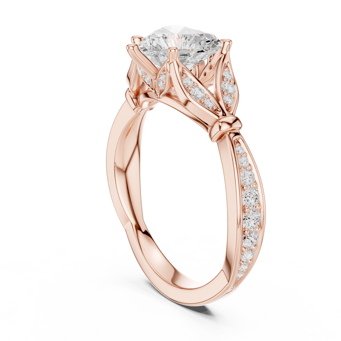 DDLR-934 - Vintage Heart Ring - White Gold