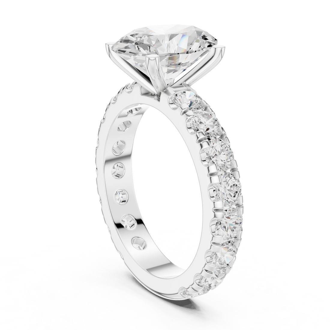 63 OV - Solitaire Oval Ring - White Gold