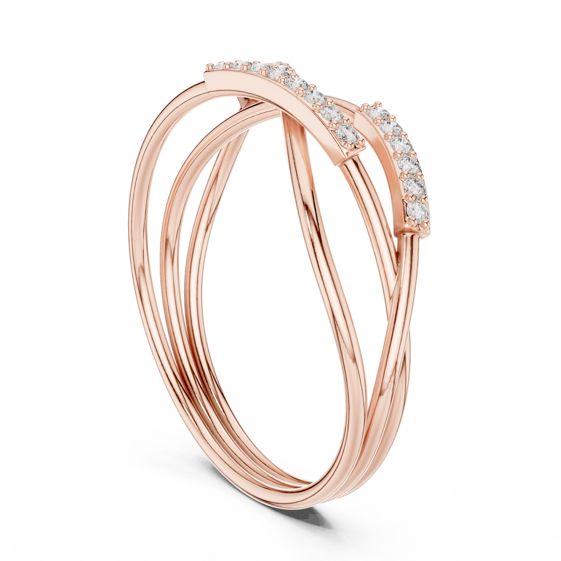 1 (208) - Bypass None Ring - White Gold