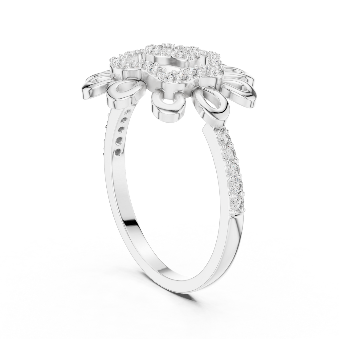 LR-01 (62) - Fashion None Ring - White Gold