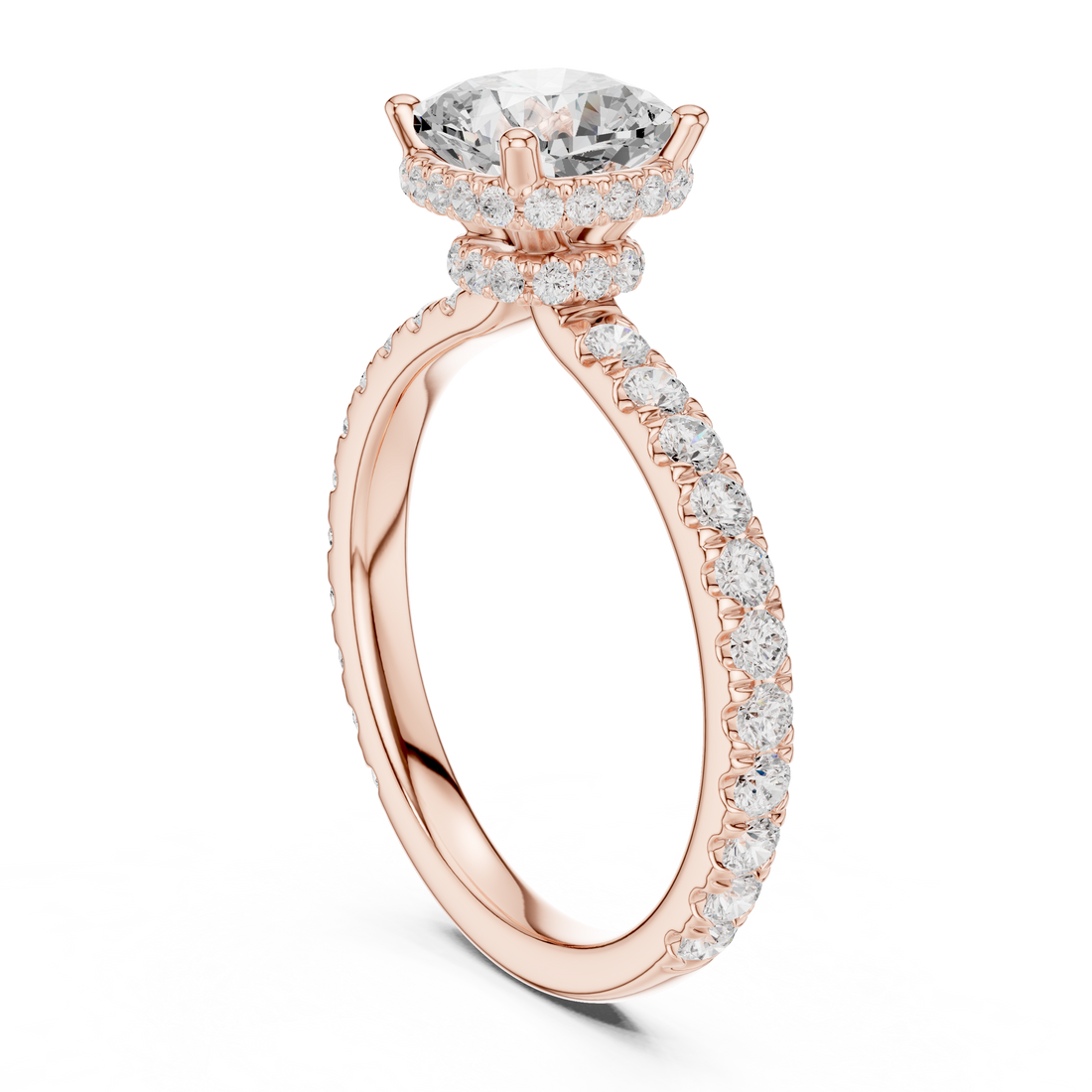 DDLR-873 - Solitaire Cushion Ring - White Gold