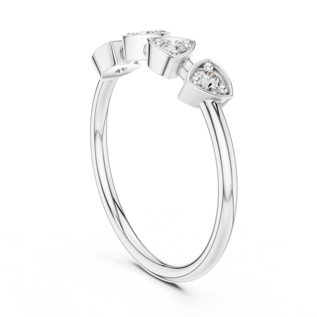 11 - Fashion Round Ring - White Gold