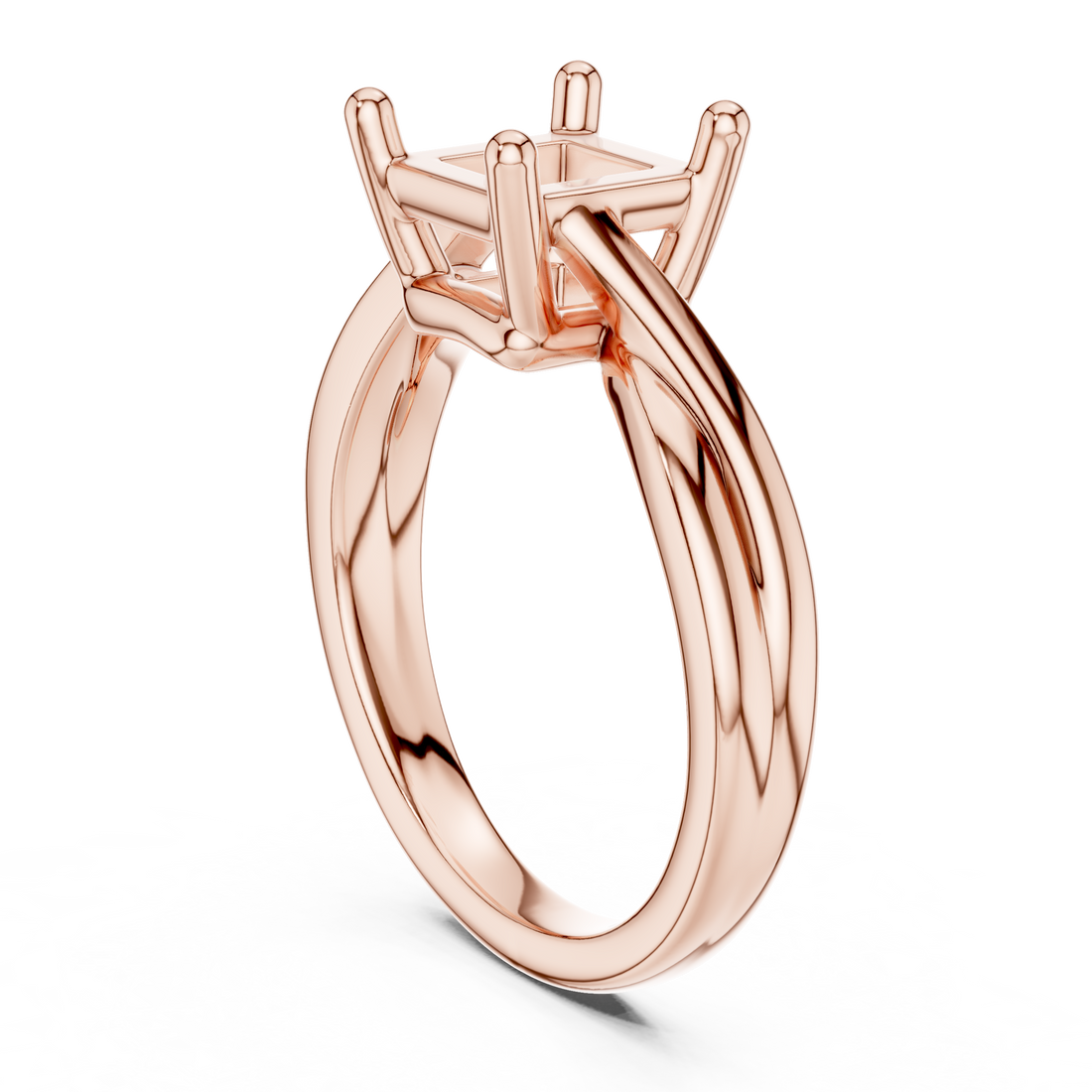 DDLR-112 - R00705-PR - Solitaire Princess Ring - White Gold