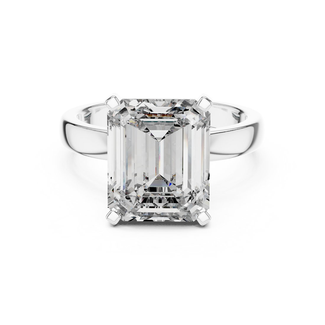 Solitaire Ring - Emerald | DDLR-069 - Rose Gold