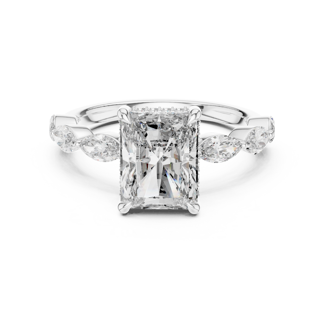 Solitaire Ring - Radiant | 9#10006L_02 - Rose Gold