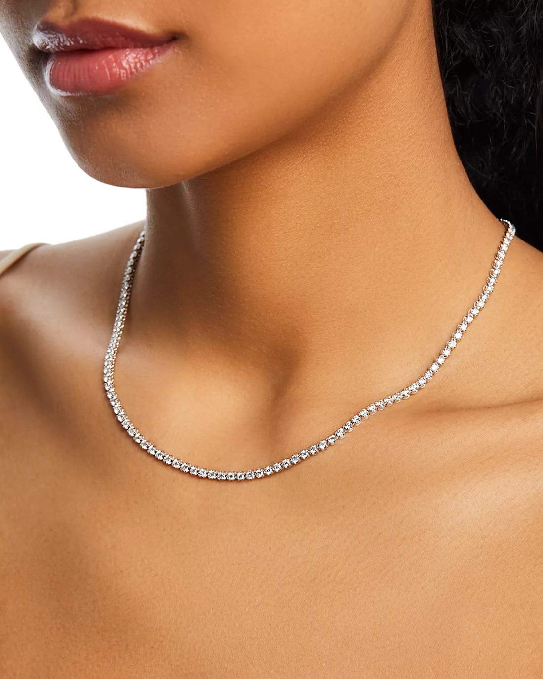 Crown Set Tennis Necklace