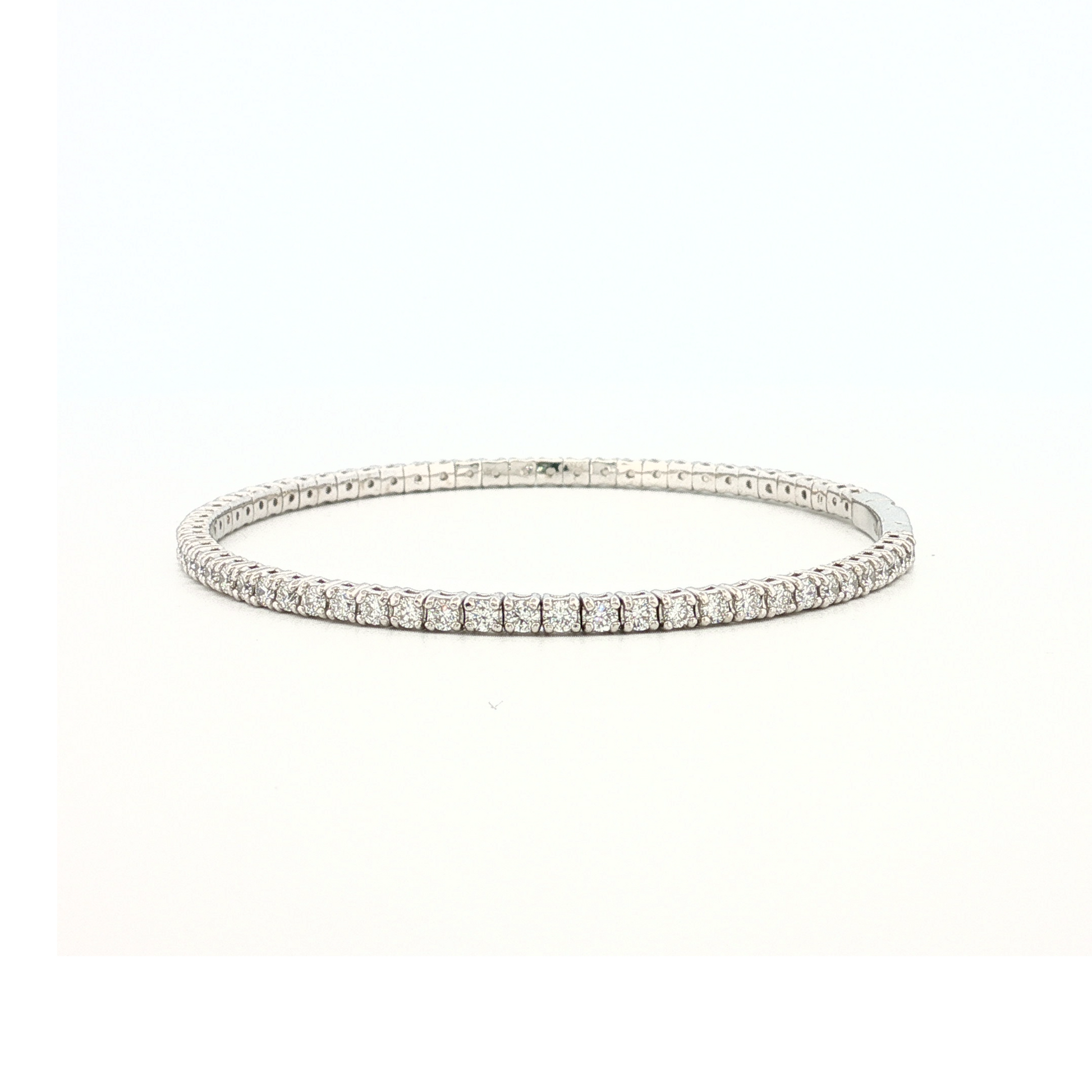 Flex-1002 White Gold 2ct Bangle